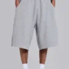 Grey Marl Waffle Monster Jogger Shorts