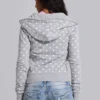Grey Polkadot Hoodie