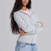 Grey Polkadot Hoodie