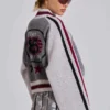 Grey Team 85 Knitted Bomber Jacket