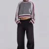Grey Team 85 Knitted Bomber Jacket