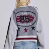 Grey Team 85 Knitted Bomber Jacket