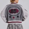 Grey Team 85 Knitted Bomber Jacket