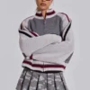 Grey Team 85 Knitted Bomber Jacket