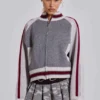 Grey Team 85 Knitted Bomber Jacket