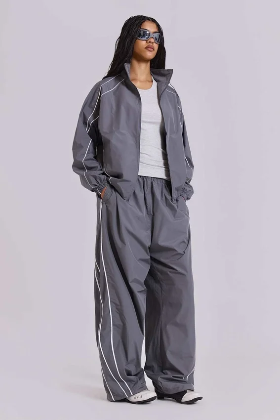 Grey Vapor Tracksuit Bottoms