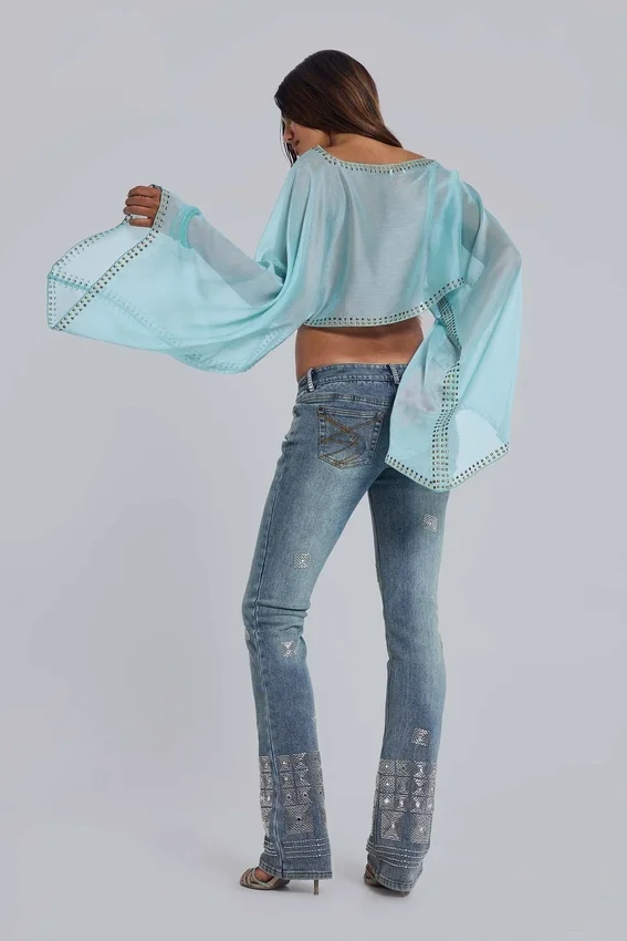 Lunet Studded Cape Top
