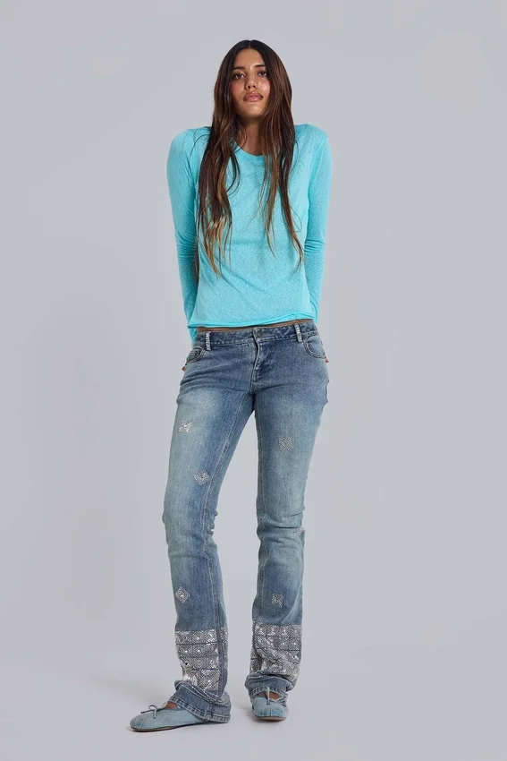 Turquoise Mist Long Sleeve Top