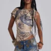 Hena Studded Denim Mini Skirt