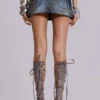 Hena Studded Denim Mini Skirt