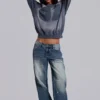 Hunter Loose Straight Leg Jeans in Blue Wash