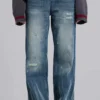 Hunter Loose Straight Leg Jeans in Blue Wash