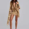 Iberis Chiffon Wrap Mini Dress