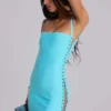Idol Bandage Mini Dress in Turquoise