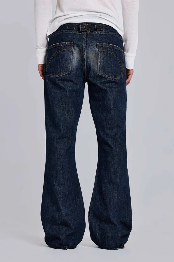 Indigo Creased Jude Bootcut Jeans