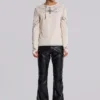 Ines Waffle White Long Sleeve Top