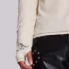 Ines Waffle White Long Sleeve Top