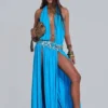 Irvin Hand Embellished Backless Maxi Dress