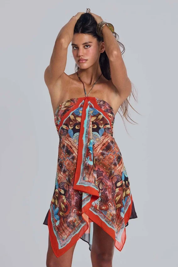 Ixia Chiffon Bandana Scarf Dress