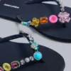 Jewel Charm Flip Flops