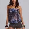 Kapli Backless Chiffon Top with Beaded Straps