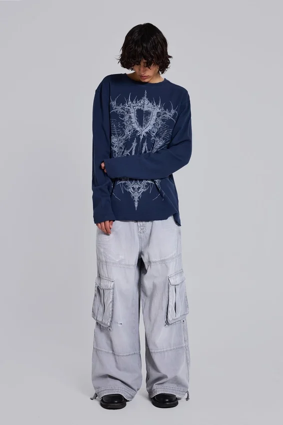 Kasper Digi Waffle Navy T-Shirt