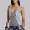Kate Studded Plunge Vest Top