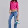 Kelsey Low Rise Skinny Bootcut Jeans in Mid Wash