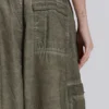Khaki Oil Wash Parachute Pants