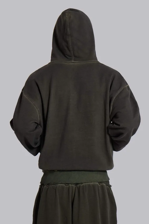 Khaki Oversized Monster Hoodie