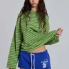 Cleo Mini Jogger Shorts in Blue