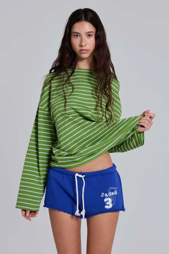 Cleo Mini Jogger Shorts in Blue