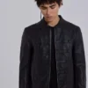 Leather Military Jacket