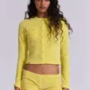 Lemon Velour Mini Shorts