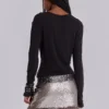 Leva Sequin Beaded Mini Skirt
