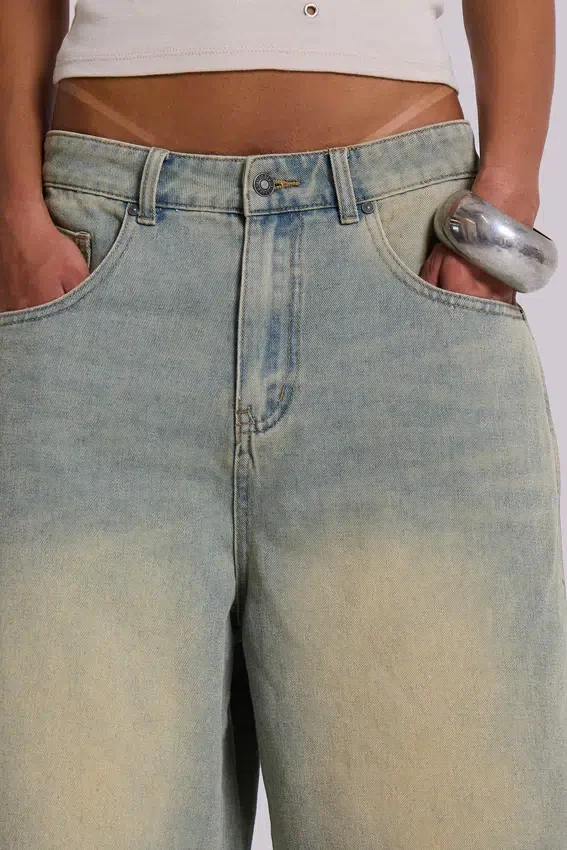 Light Wash Jumbo Jorts