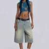 Light Wash Jumbo Jorts