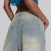 Light Wash Jumbo Jorts
