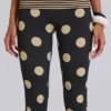 Lola Foldover Capris in Polkadot Stripe