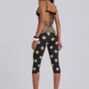 Lola Foldover Capris in Polkadot Stripe