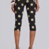 Lola Foldover Capris in Polkadot Stripe