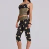 Lola Foldover Capris in Polkadot Stripe