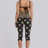 Lola Foldover Capris in Polkadot Stripe