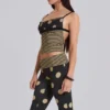 Lola Foldover Capris in Polkadot Stripe