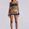 Lola Polkadot Fold Over Waistband Mini Shorts