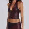 Lynx Faux Leather Corset Top