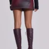 Lynx Faux Leather Mini Skirt