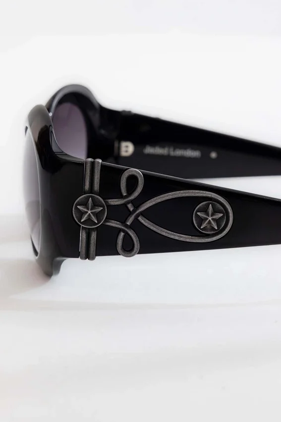 Majorette Oversized Round Sunglasses in Black