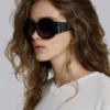 Majorette Oversized Round Sunglasses in Black