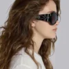 Majorette Oversized Round Sunglasses in Black